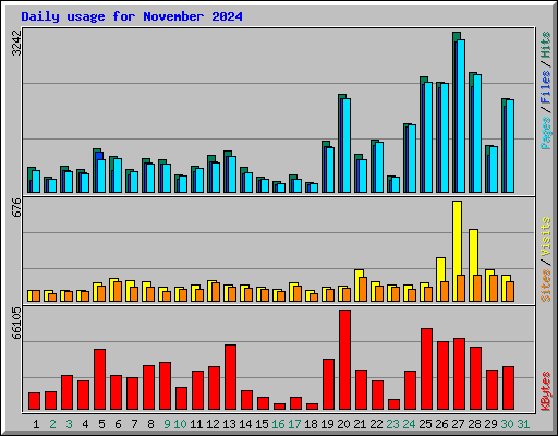 Daily usage for November 2024