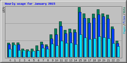 Hourly usage for January 2015