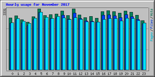 Hourly usage for November 2017
