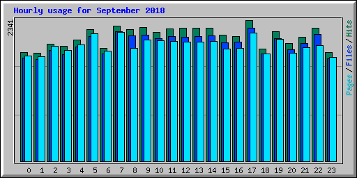 Hourly usage for September 2018