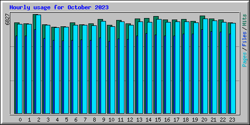 Hourly usage for October 2023