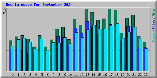 Hourly usage for September 2024