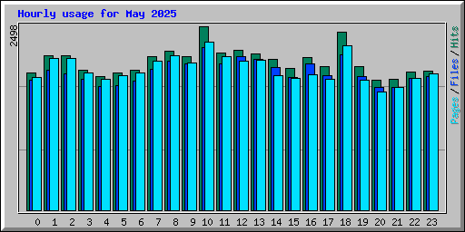 Hourly usage for May 2025
